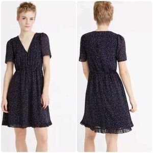Madewell Sugar Dot Flutter Sleeves V-neck Dress Size 4